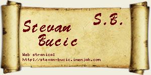 Stevan Bučić vizit kartica